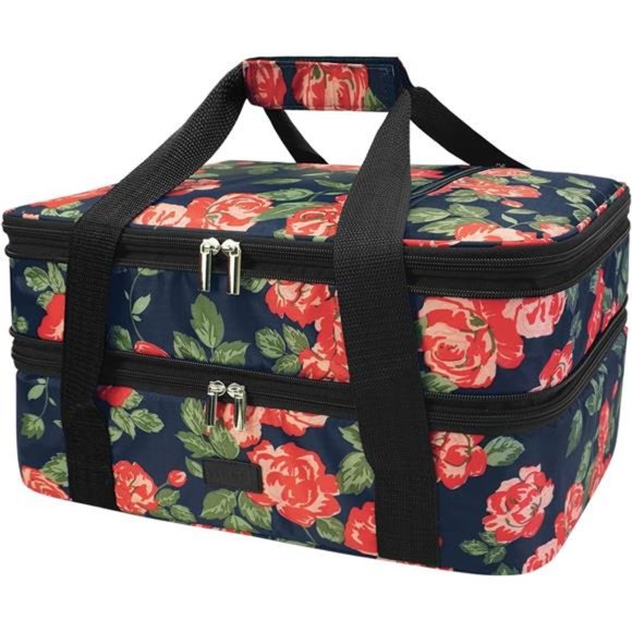 Double Insulated Casserole Carrier Bag - Casserole Dish Carrier, Hot & Cold - Picture 1 of 6